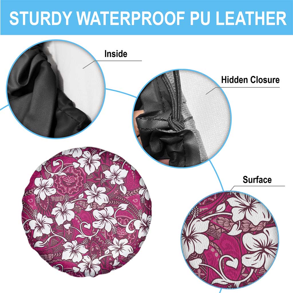 Piqi Bula Fiji Spare Tire Cover Fijian Tapa Seamless Hibiscus LT14 - Polynesian Pride
