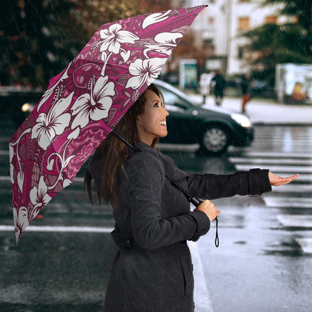 Piqi Bula Fiji Umbrella Fijian Tapa Seamless Hibiscus - Polynesian Pride