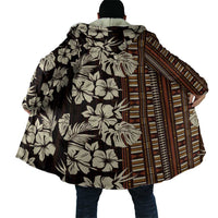 Bula Fiji Masi Cloak Tapa Tropical Hibiscus Half Stylized - Polynesian Pride