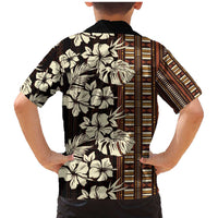Bula Fiji Masi Family Matching Mermaid Dress and Hawaiian Shirt Tapa Tropical Hibiscus Half Stylized LT14 - Polynesian Pride