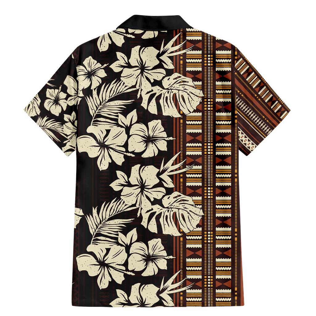 Bula Fiji Masi Family Matching Mermaid Dress and Hawaiian Shirt Tapa Tropical Hibiscus Half Stylized LT14 - Polynesian Pride