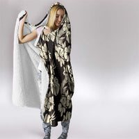 Bula Fiji Masi Hooded Blanket Tapa Tropical Hibiscus Half Stylized - Polynesian Pride