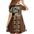 Bula Fiji Masi Kid Short Sleeve Dress Tapa Tropical Hibiscus Half Stylized - Polynesian Pride