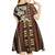 Bula Fiji Masi Kid Short Sleeve Dress Tapa Tropical Hibiscus Half Stylized - Polynesian Pride