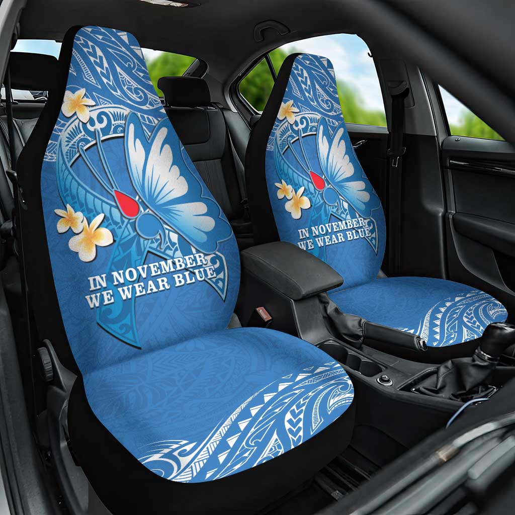 Polynesia Diabetes Awareness Month Car Seat Cover In November We Wear Blue LT14 One Size Blue - Polynesian Pride
