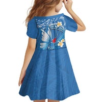 Polynesia Diabetes Awareness Month Family Matching Summer Maxi Dress and Hawaiian Shirt In November We Wear Blue LT14 - Polynesian Pride