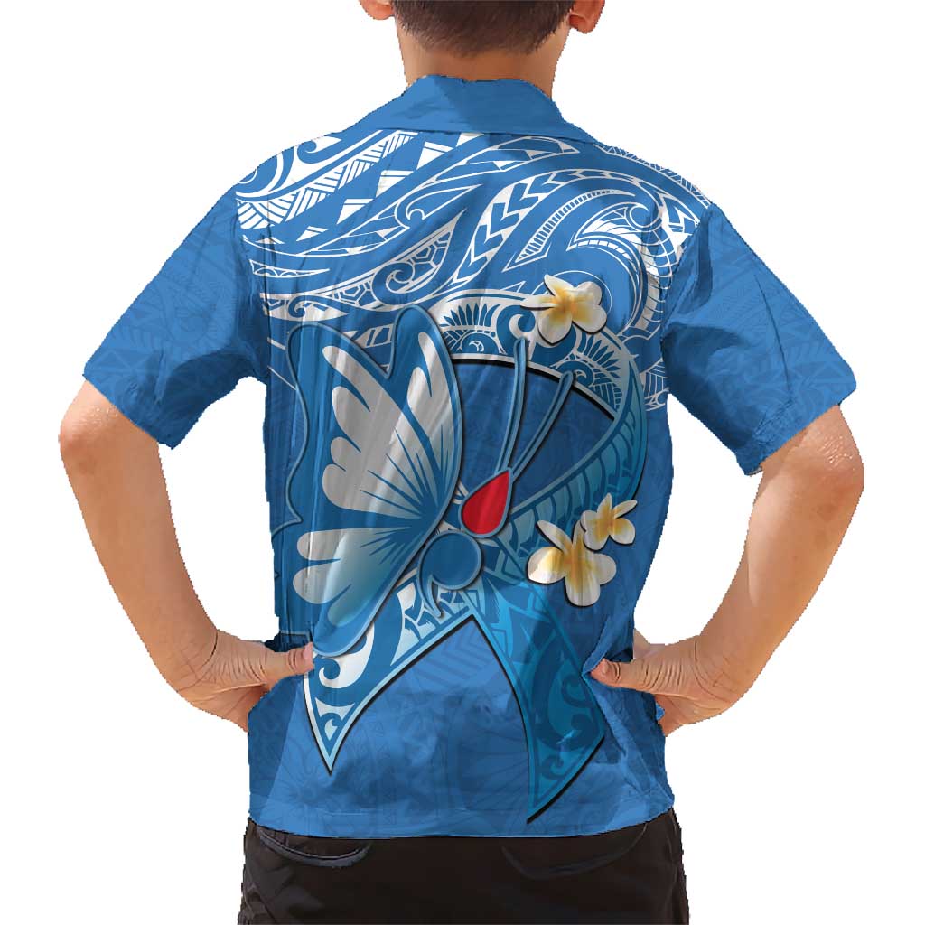 Polynesia Diabetes Awareness Month Kid Hawaiian Shirt In November We Wear Blue