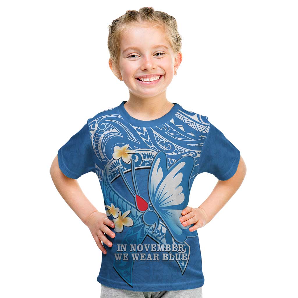 Polynesia Diabetes Awareness Month Kid T Shirt In November We Wear Blue