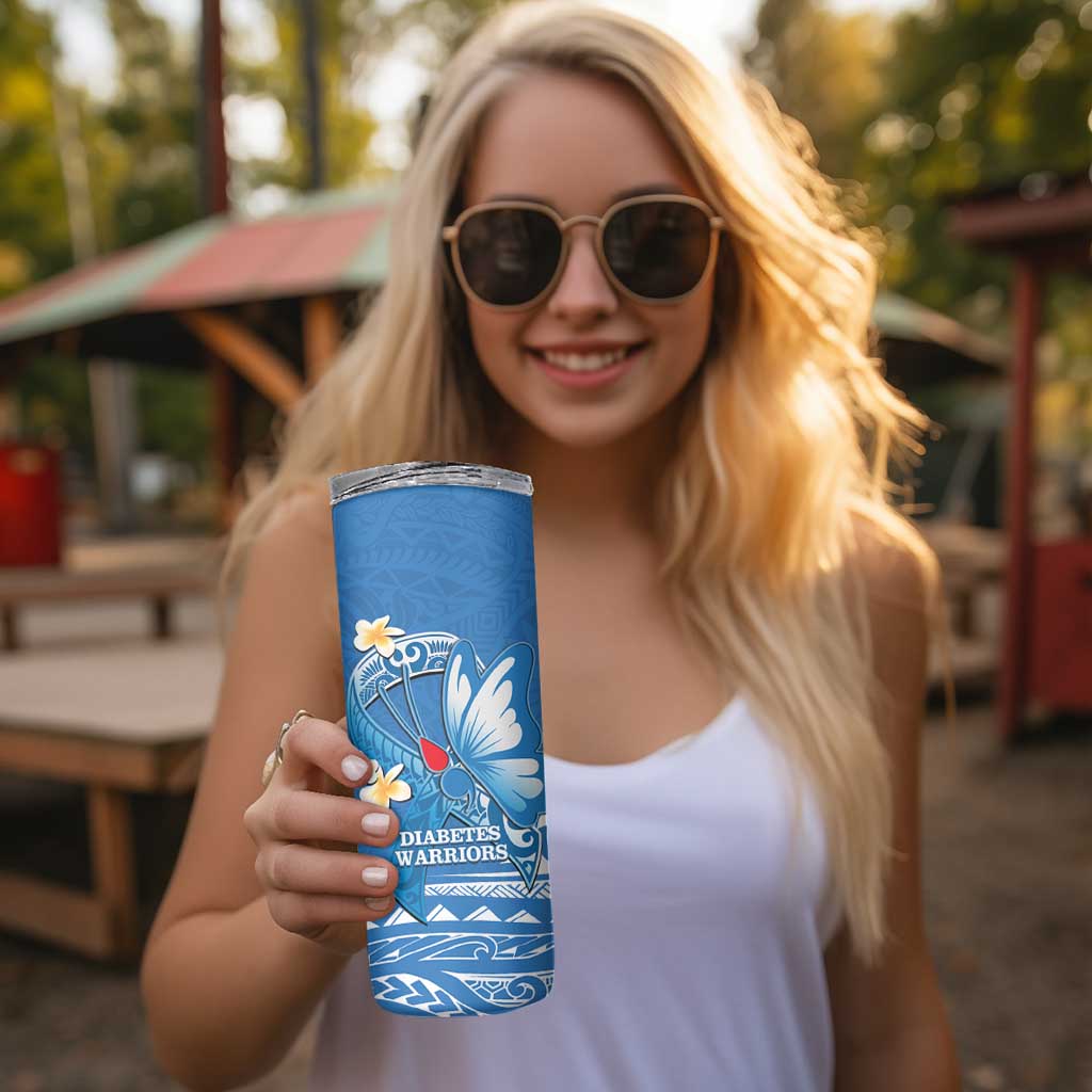 Polynesia Diabetes Awareness Month Skinny Tumbler In November We Wear Blue