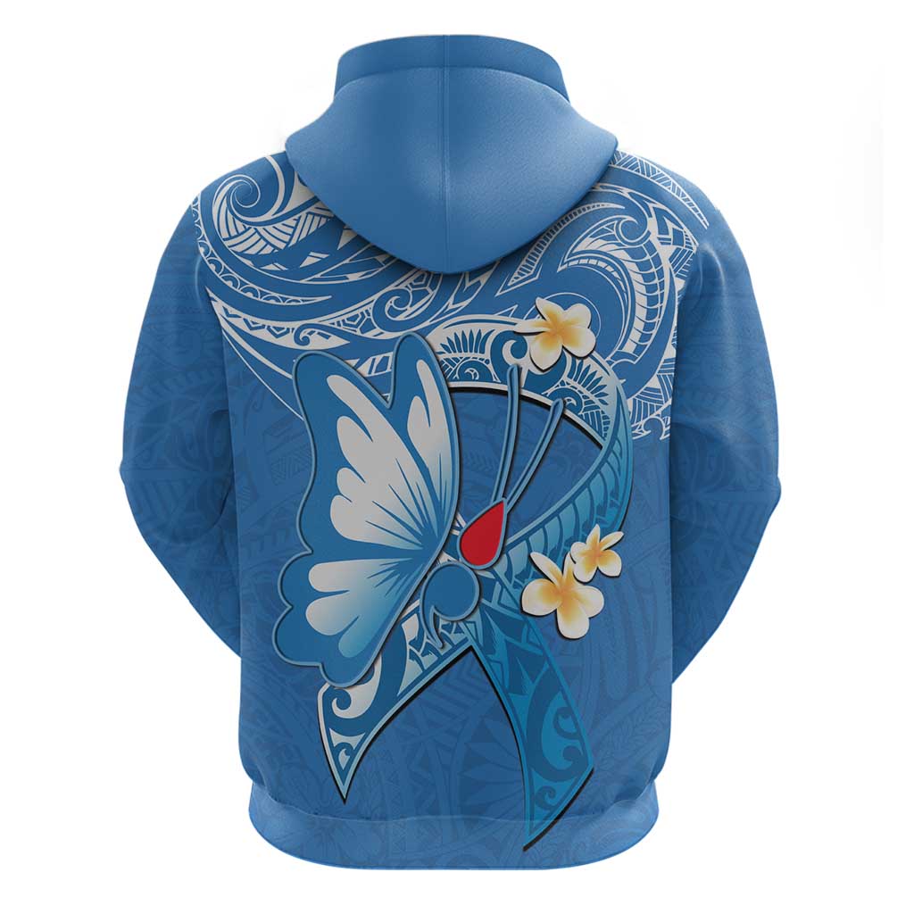 Polynesia Diabetes Awareness Month Zip Hoodie In November We Wear Blue LT14 - Polynesian Pride