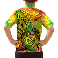 Halo Vanuatu Family Matching Long Sleeve Bodycon Dress and Hawaiian Shirt Sand Drawing Turtle Polynesian Tropical Flowers LT14 - Polynesian Pride