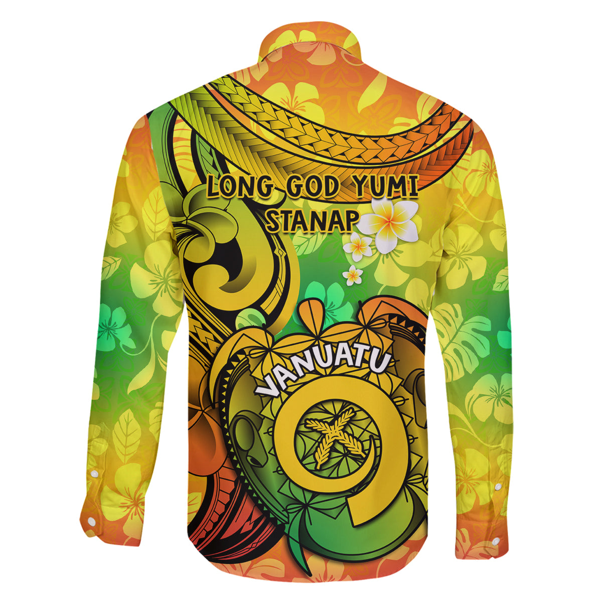 Halo Vanuatu Family Matching Tank Maxi Dress and Hawaiian Shirt Sand Drawing Turtle Polynesian Tropical Flowers LT14 - Polynesian Pride