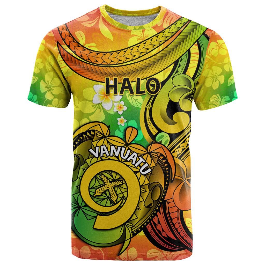 Halo Vanuatu T Shirt Sand Drawing Turtle Polynesian Tropical Flowers LT14 Reggae - Polynesian Pride
