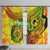 Halo Vanuatu Window Curtain Sand Drawing Turtle Polynesian Tropical Flowers LT14 With Hooks Reggae - Polynesian Pride