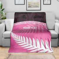 Custom New Zealand Aotearoa Cricket Blanket Go White Silver Fern