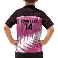 Custom New Zealand Aotearoa Cricket Family Matching Off Shoulder Maxi Dress and Hawaiian Shirt Go White Silver Fern LT14 - Polynesian Pride