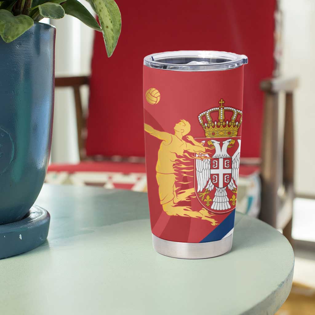Custom Serbia Volleyball Tumbler Cup 2025 Go Champions