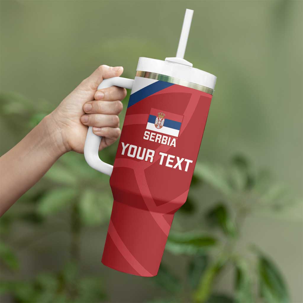 Custom Serbia Volleyball Tumbler With Handle 2025 Go Champions