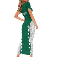 Custom Hawaii Volleyball Family Matching Short Sleeve Bodycon Dress and Hawaiian Shirt Hawaiian Kakau Pattern LT14 - Polynesian Pride