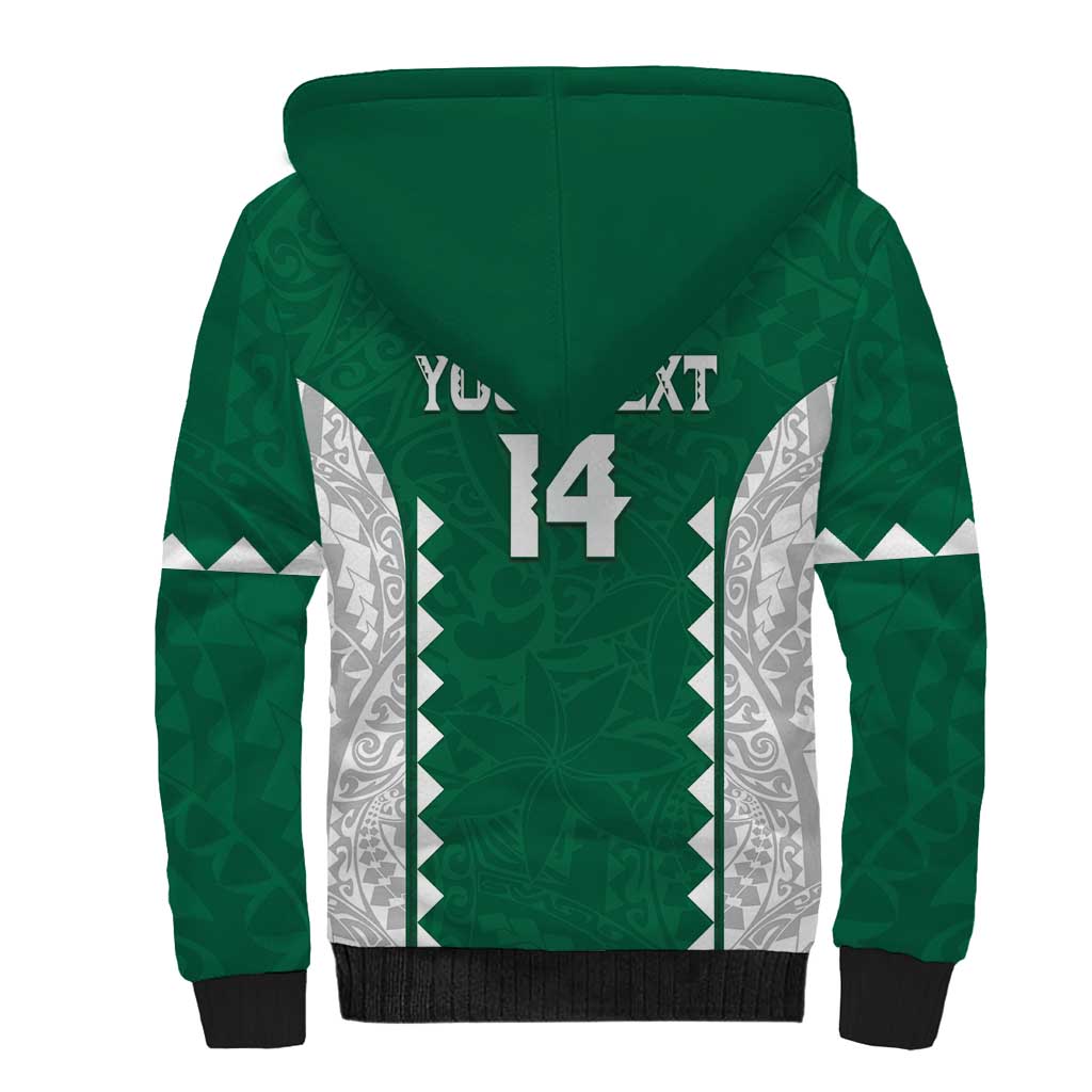 Custom Hawaii Volleyball Sherpa Hoodie Hawaiian Kakau Pattern