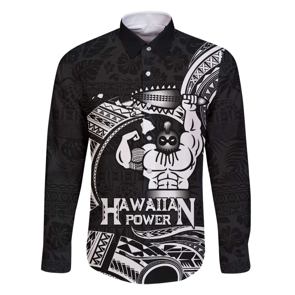 Black Hawaii Ikaika Warrior Family Matching Off Shoulder Maxi Dress and Hawaiian Shirt Hawaiian Power