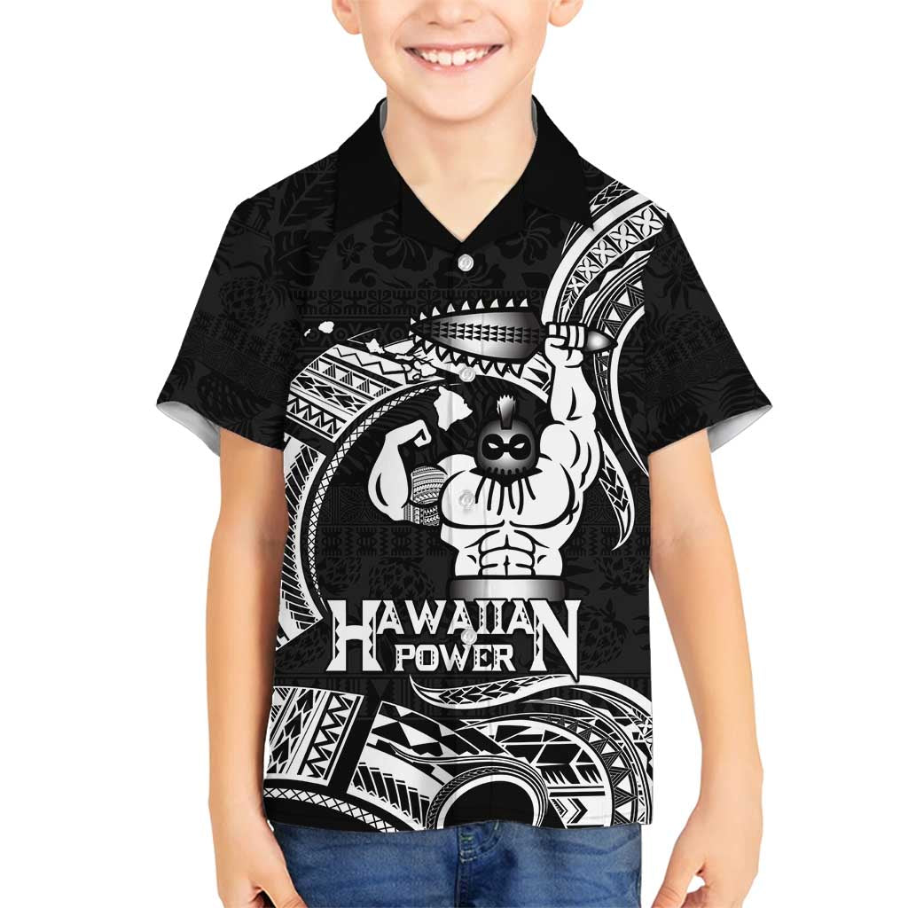 Black Hawaii Ikaika Warrior Family Matching Off Shoulder Maxi Dress and Hawaiian Shirt Hawaiian Power