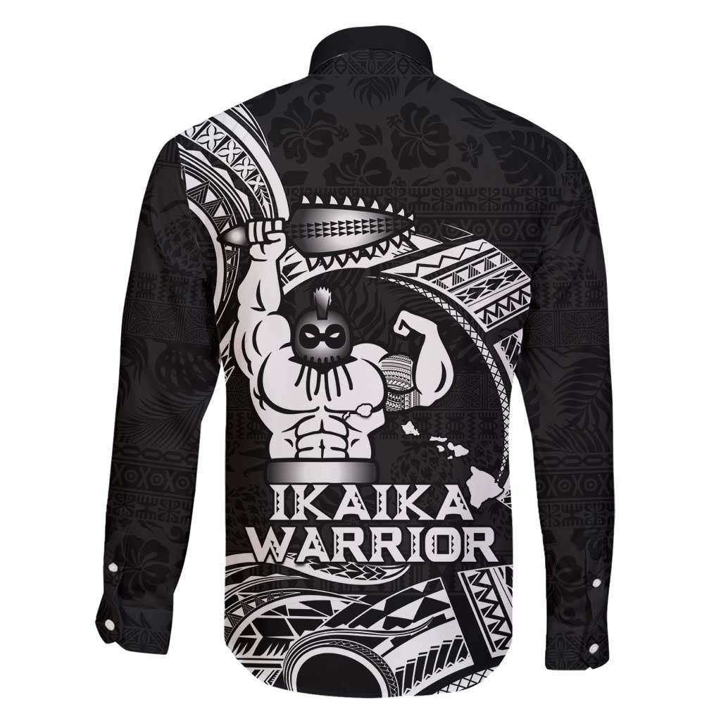 Black Hawaii Ikaika Warrior Family Matching Puletasi and Hawaiian Shirt Hawaiian Power