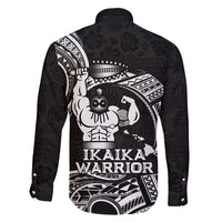 Black Hawaii Ikaika Warrior Family Matching Puletasi and Hawaiian Shirt Hawaiian Power