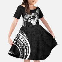 Black Hawaii Ikaika Warrior Family Matching Tank Maxi Dress and Hawaiian Shirt Hawaiian Power
