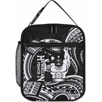 Black Hawaii Ikaika Warrior Lunch Bag Hawaiian Power LT14 10.2 × 8.3 × 4.3 inch Black - Polynesian Pride