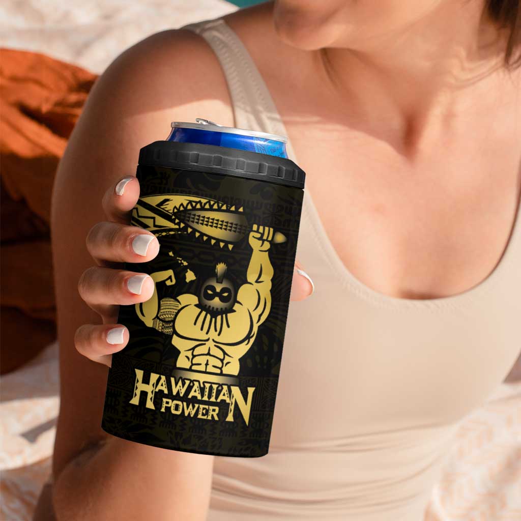 Gold Hawaii Ikaika Warrior 4 in 1 Can Cooler Tumbler Hawaiian Power LT14 - Polynesian Pride