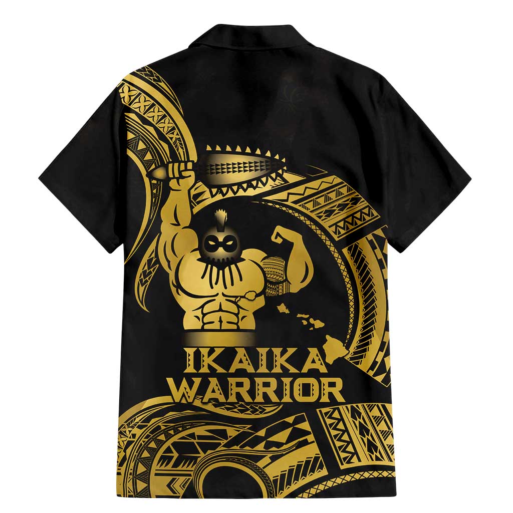 Gold Hawaii Ikaika Warrior Family Matching Mermaid Dress and Hawaiian Shirt Hawaiian Power LT14 - Polynesian Pride
