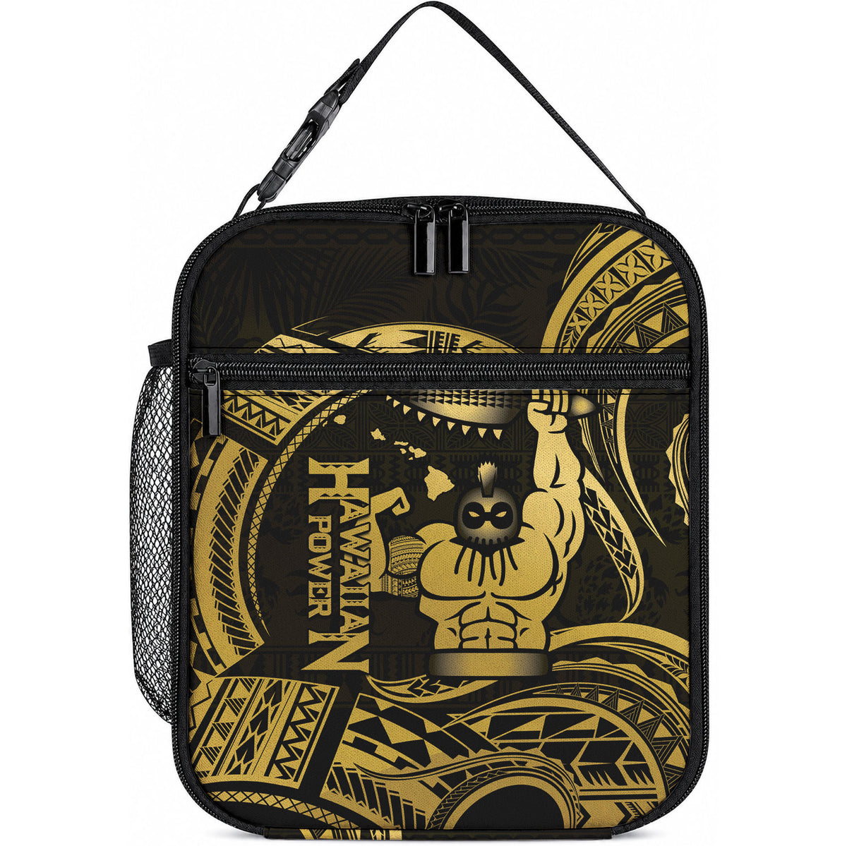 Gold Hawaii Ikaika Warrior Lunch Bag Hawaiian Power LT14 10.2 × 8.3 × 4.3 inch Gold - Polynesian Pride