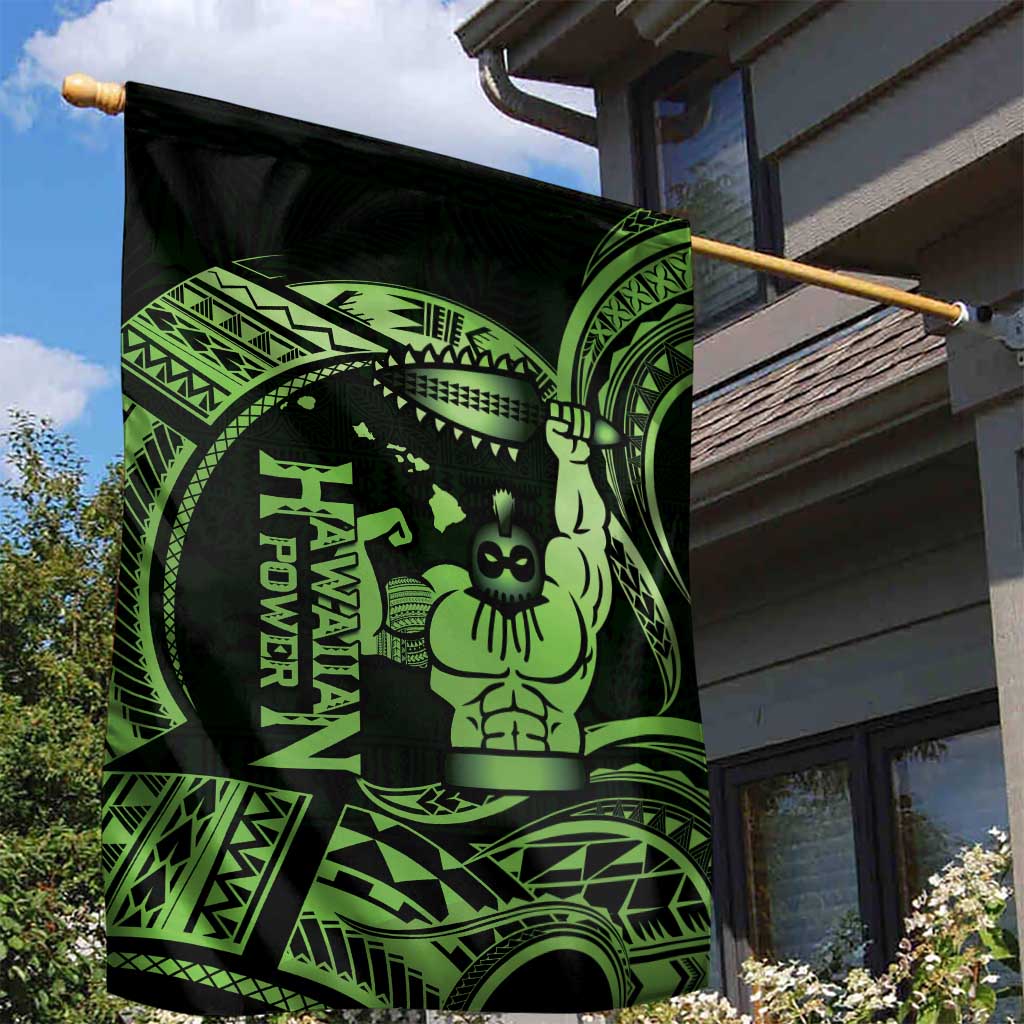 Green Hawaii Ikaika Warrior Garden Flag Hawaiian Power
