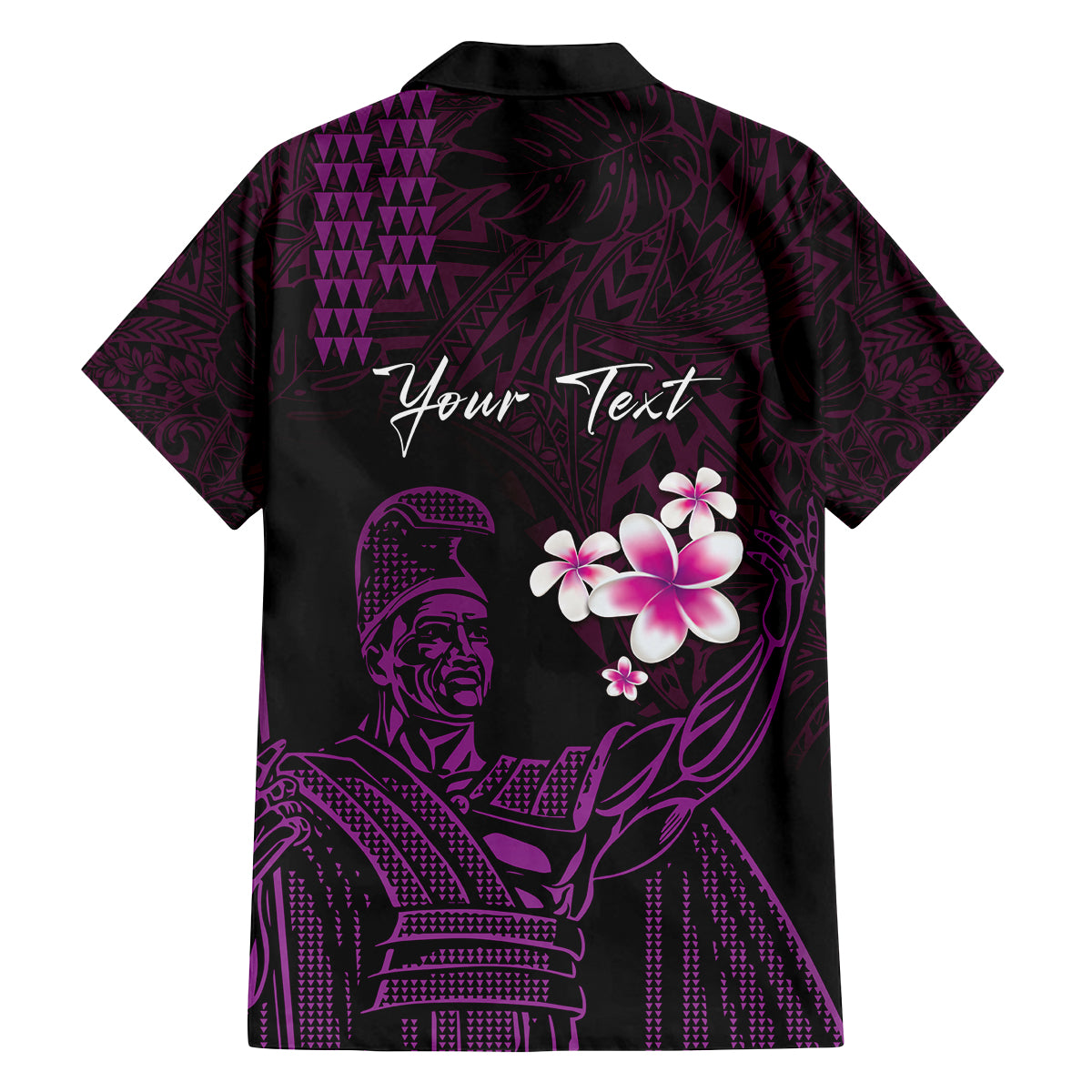 Personalised Hawaii King Kamehameha Day Family Matching Summer Maxi Dress and Hawaiian Shirt Plumeria With Kakau Pattern - Purple LT14 - Polynesian Pride