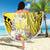 Polynesia Easter Day Beach Blanket He Is Risen Lilium Longiflorum Polynesian Pattern