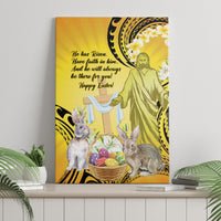 Polynesia Easter Day Canvas Wall Art He Is Risen Lilium Longiflorum Polynesian Pattern