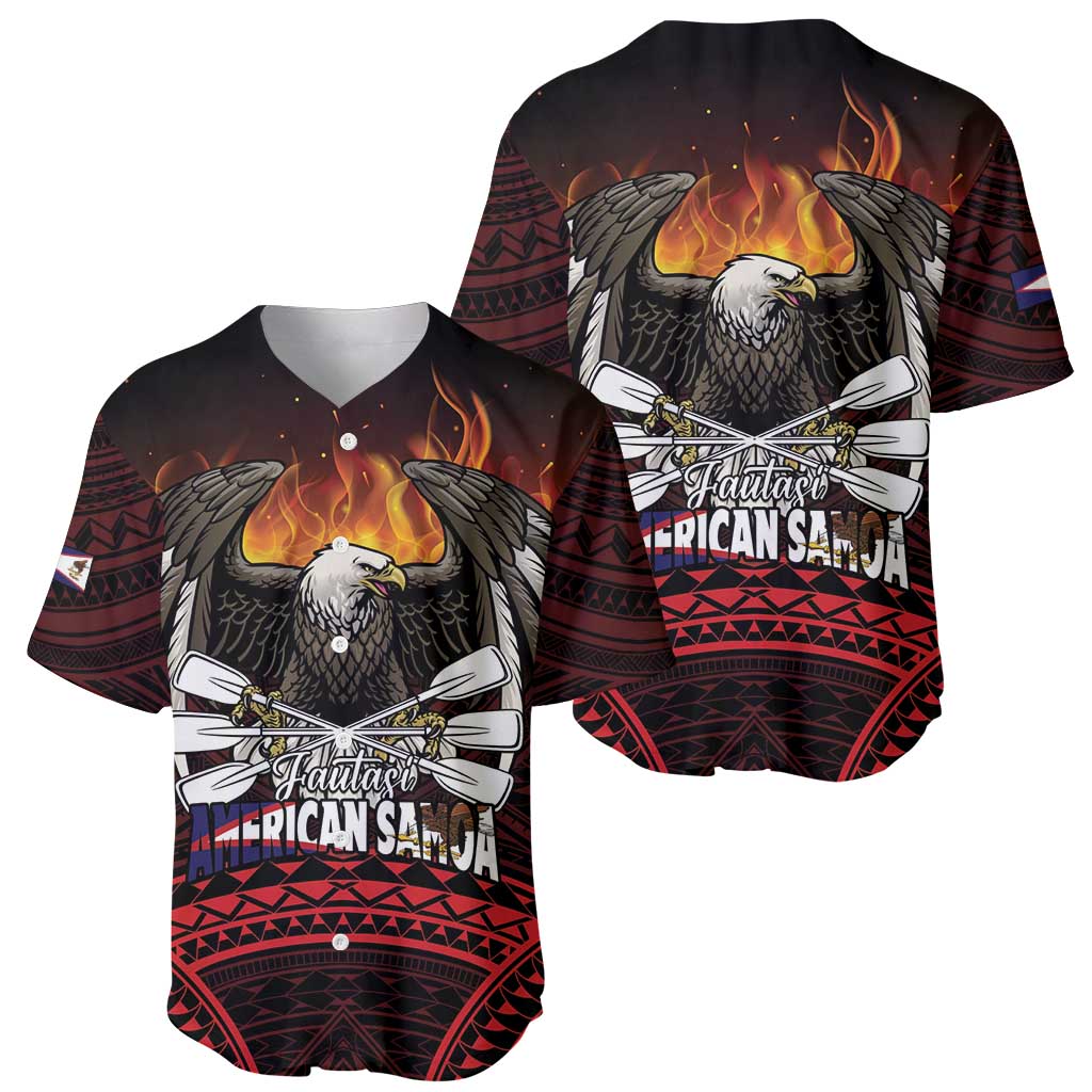 Fautasi Race Day American Samoa Baseball Jersey Bald Eagle Polynesian Tattoo