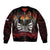 Fautasi Race Day American Samoa Bomber Jacket Bald Eagle Polynesian Tattoo