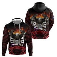 Fautasi Race Day American Samoa Hoodie Bald Eagle Polynesian Tattoo