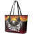 Fautasi Race Day American Samoa Leather Tote Bag Bald Eagle Polynesian Tattoo