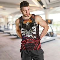 Fautasi Race Day American Samoa Men Tank Top Bald Eagle Polynesian Tattoo