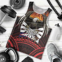 Fautasi Race Day American Samoa Men Tank Top Bald Eagle Polynesian Tattoo