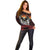 Fautasi Race Day American Samoa Off Shoulder Sweater Bald Eagle Polynesian Tattoo