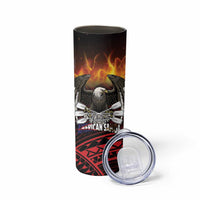 Fautasi Race Day American Samoa Skinny Tumbler Bald Eagle Polynesian Tattoo LT14 - Polynesian Pride