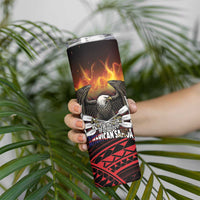 Fautasi Race Day American Samoa Skinny Tumbler Bald Eagle Polynesian Tattoo LT14 - Polynesian Pride