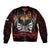 Fautasi Race Day American Samoa Sleeve Zip Bomber Jacket Bald Eagle Polynesian Tattoo