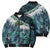 Turquoise Traditional Cloak Aotearoa Bomber Puffer Jacket Maori Paua Shell Korowai Pattern - Polynesian Pride