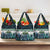 Turquoise Traditional Cloak Aotearoa Grocery Bag Maori Paua Shell Korowai Pattern