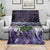 Purple Traditional Cloak Aotearoa Blanket Maori Paua Shell Korowai Pattern